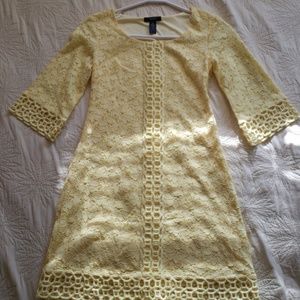 Alfani, bright yellow dress.